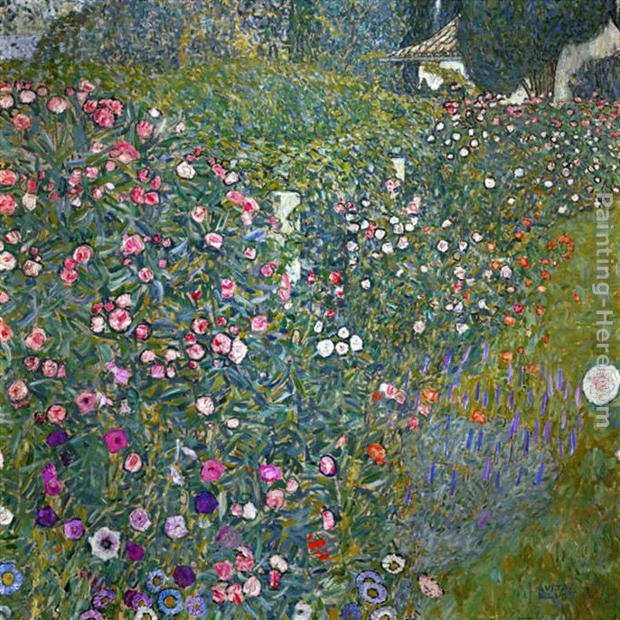 Italian Garden Landscape painting - Gustav Klimt Italian Garden Landscape art painting